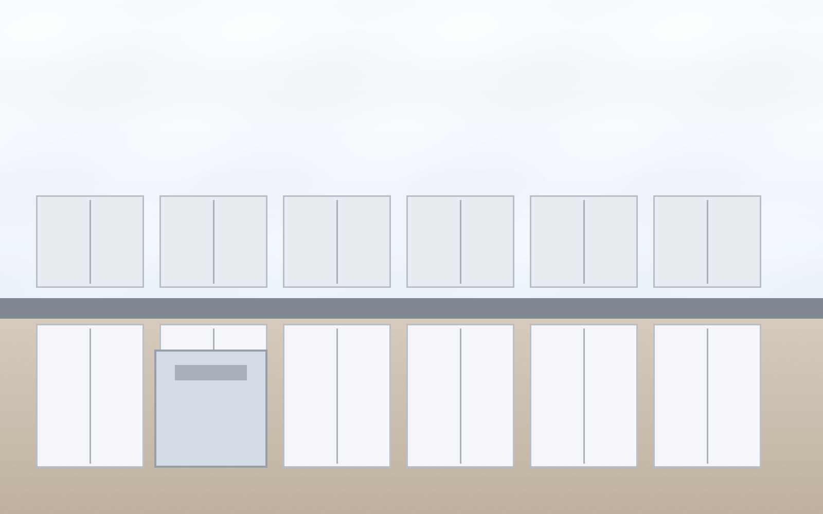 Built-in dishwasher in clean modern kitchen for Atlanta service context